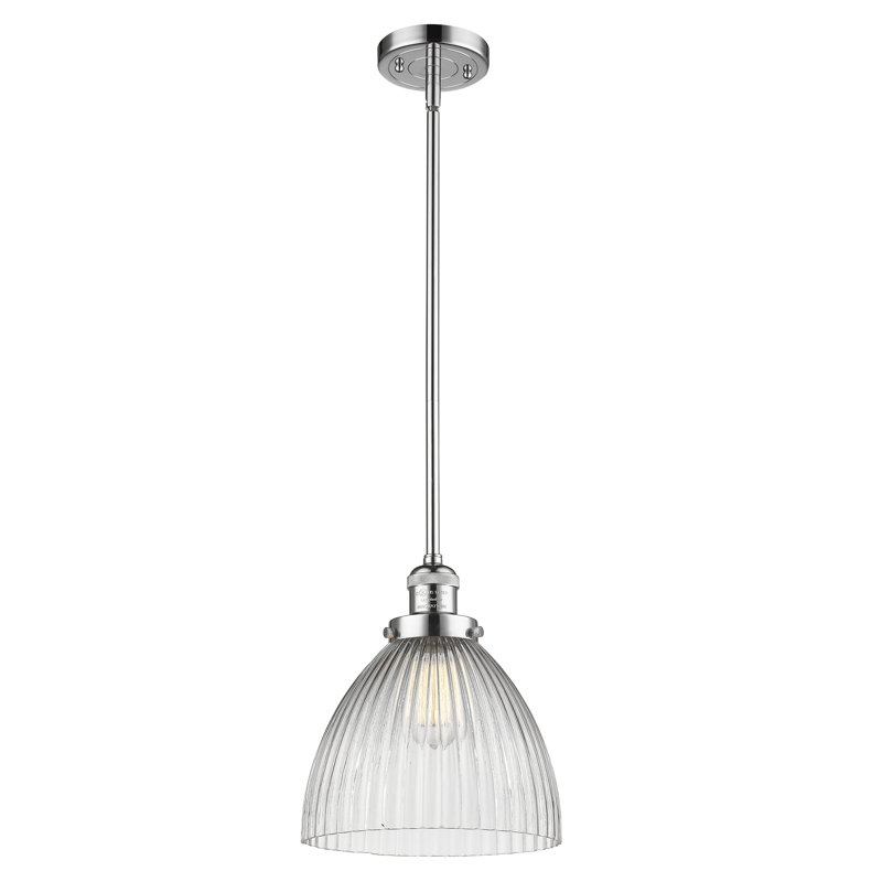 Luminaire suspendu en forme de dôme à 1 lumière Montrose, Chrome poli, Ampoule DEL 6 watts Vinage