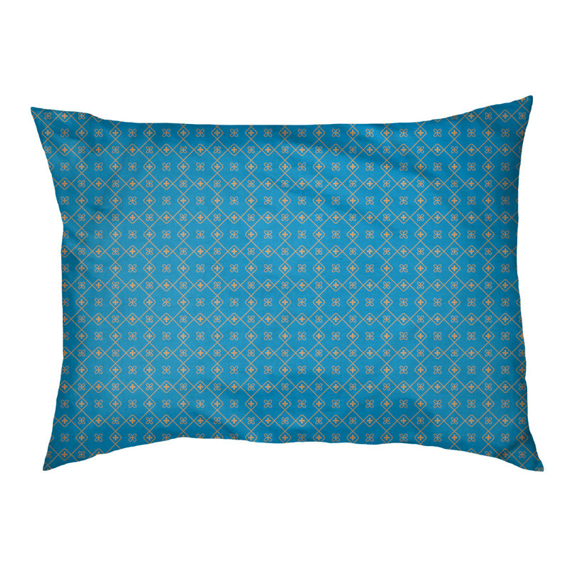 Coussin pour chien/classique à chariot Campion, Moyen (H 14 po x l 40 po x P 30 po), Bleu / Orange