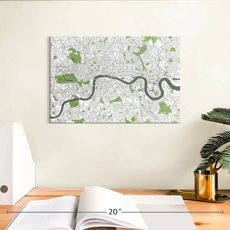 Carte du métro Aliaz London, H 8 po x l 12 po