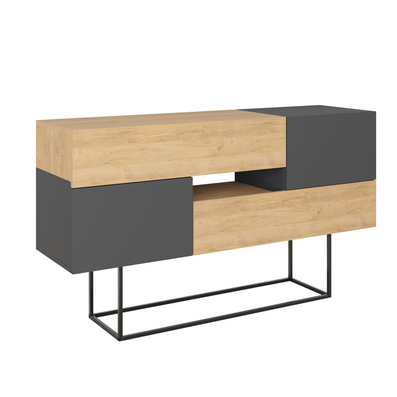 Lubow 145cm Console Table, Grey/Oak