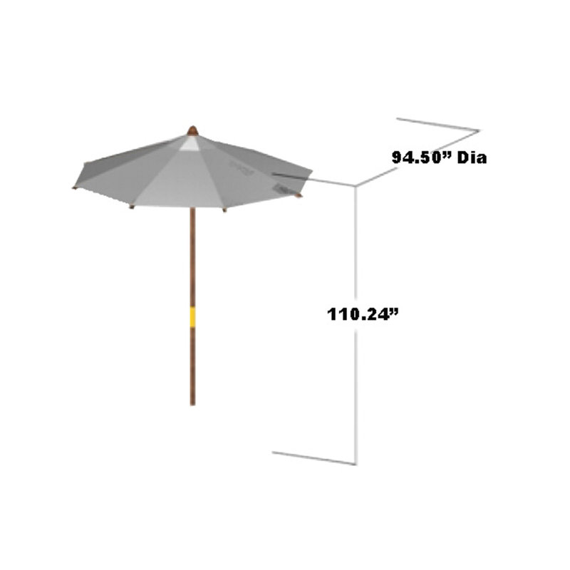Westminster Teak Sunbrella® Umbrella, 104" H x 94.5" W x 94.5" D