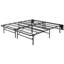 Structure de lit pliable en métal Eastern King - noir, peu encombrant pour la chambre à coucher, métal noir, profil haut, facile à installer et à utiliser-574856110
