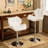 Contemporary Tufted Adjustable Height Hydraulic Bar Stools, Set Of 2, Comfortable And Stylish With 360-Degree Swivel, Bar Stool-1587913419