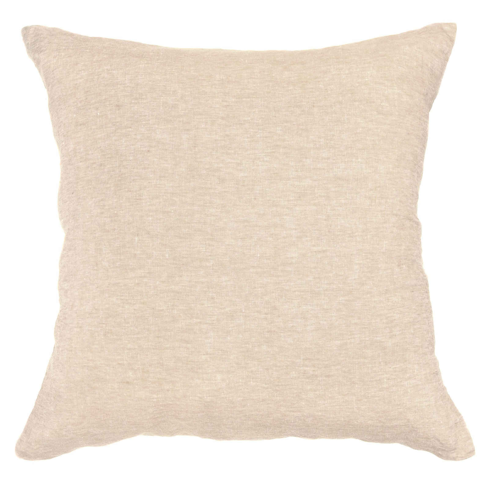 100% French Linen Pillow Sham, Putty Heather, Square 26", Pillow Cover Only - No Insert