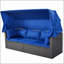 Lit de jour d'extérieur rectangulaire pour patio avec auvent rétractable-2078822883