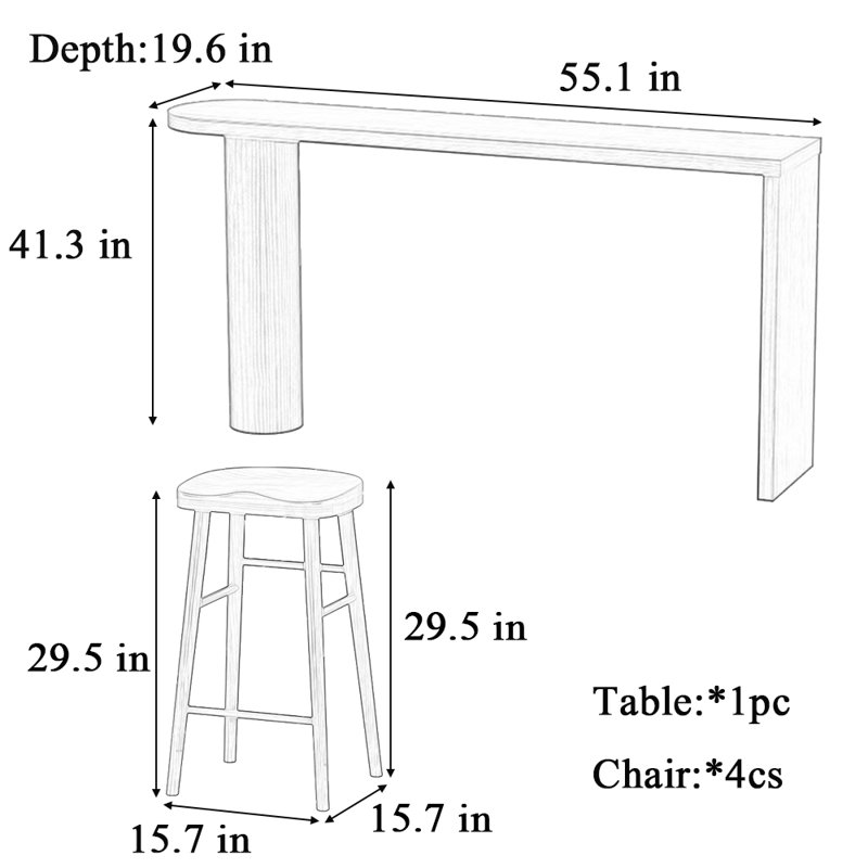 Creola, 41.3"H x 55.1"L x 19.6"W