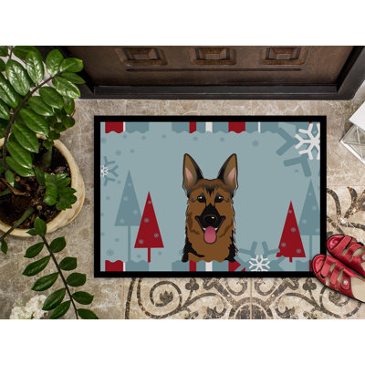 Tapis de porte d’extérieur anti-dérapant allemand berger