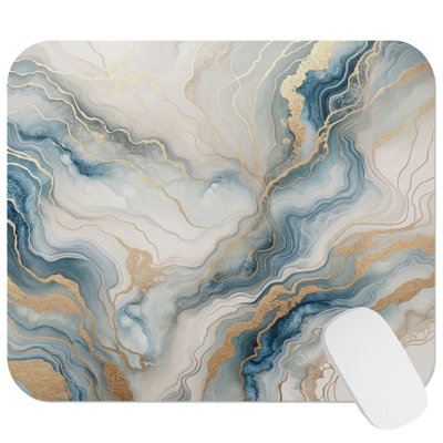 Abstract Geode Crystals Marble Agate Dream I Modern Gaming Cute Office Laptop Desk Pad Gift Mat Square Rectangle Non-Slip Mousepad