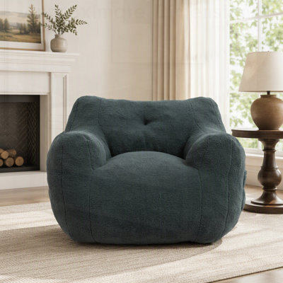 Comfy High-Density Foam Bean Bag Sofa Chair with Armrests for Adults, Perfect for Living Room and Bedroom Relaxation