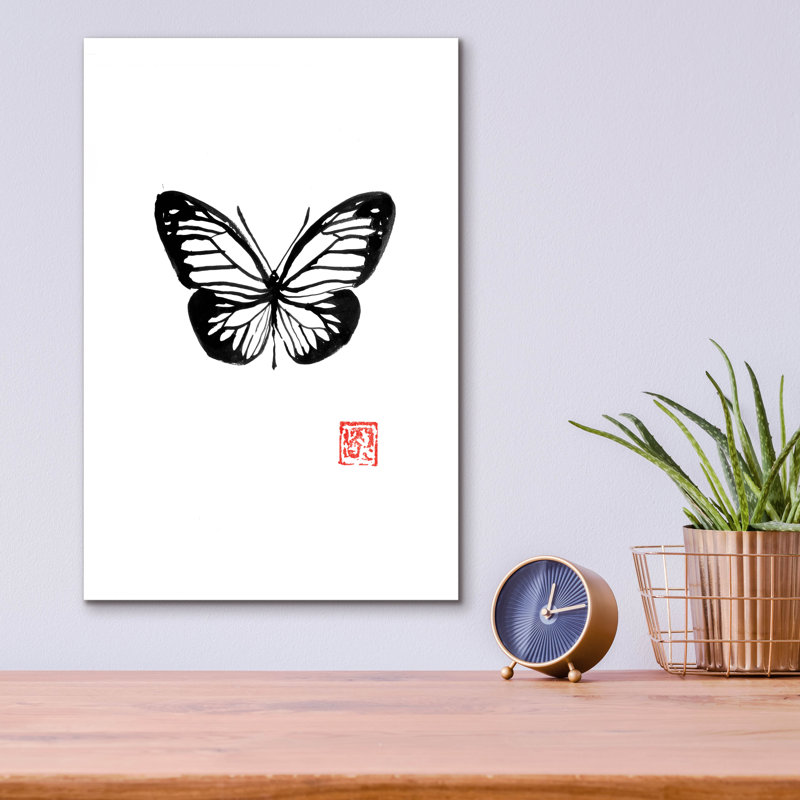 «Papillon» par Pechane, art mural en verre acrylique, H 16 po x l 12 po x P 0,13 po