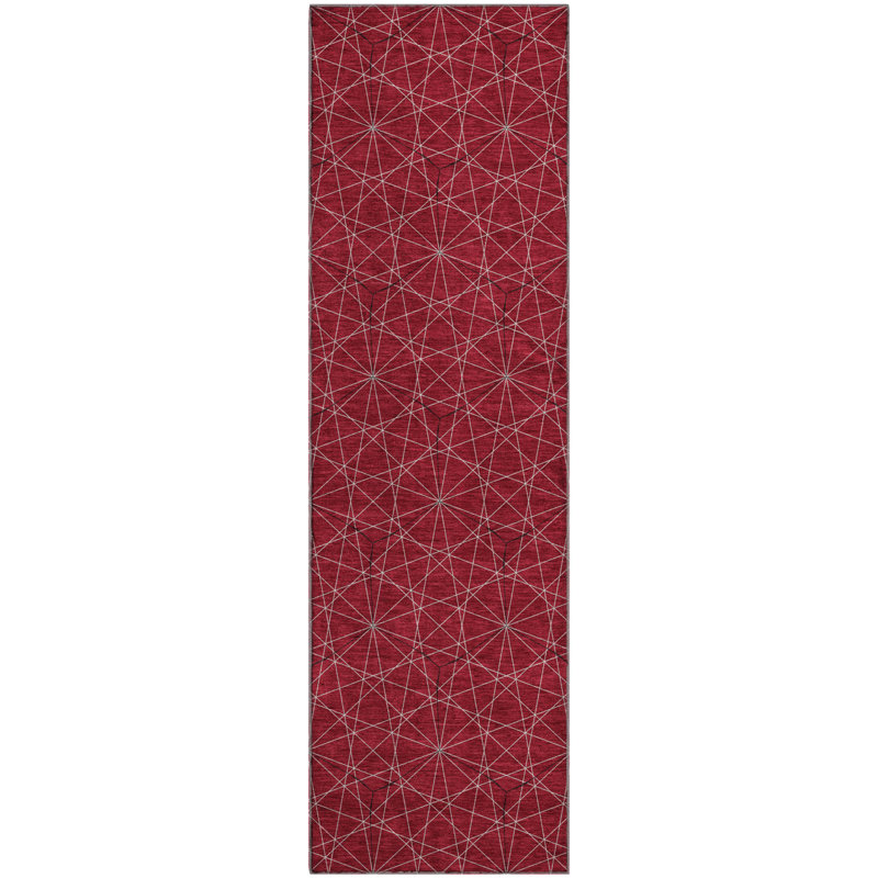 Premium Machine Washable Naglee AMF987 Geometric Rug, Tapis de couloir 2 pi 3 po x 7 pi 6 po