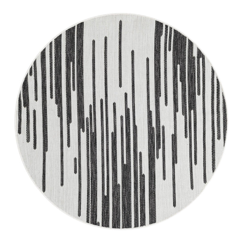 Geometric Indoor / Outdoor Rug, Round 4'1"