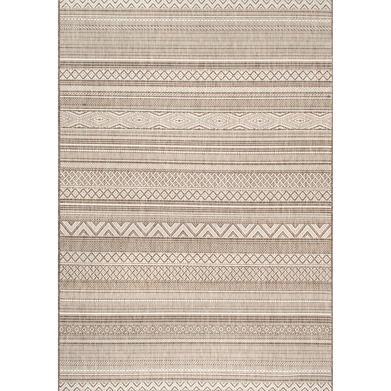 Tapis intérieur / extérieur beige Laguna Hills, Rectangle 4 pi x 6 pi