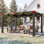 Pergolas en aluminium de 12 pi x 16 pi avec persiennes réglables en métal et drainage caché, pergola d'extérieur résistante aux intempéries avec cadre entièrement en aluminium pour la cour, au bord de la piscine