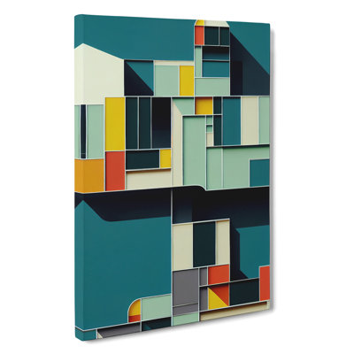 Stacked Architecture - Wrapped Canvas Print
