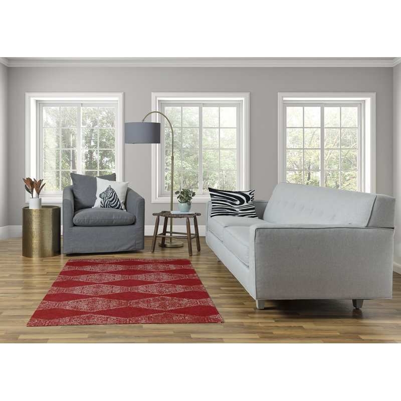 Chenille Geometric Indoor Rug, Rectangle 4' x 6'