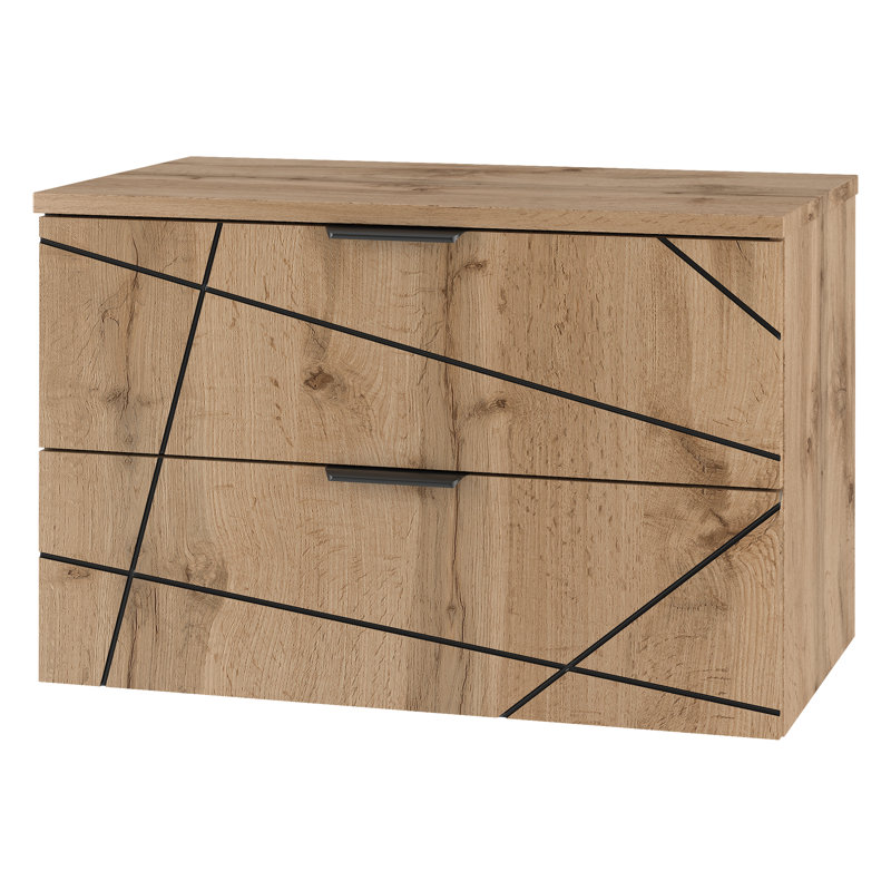 Aree Wall Mounted Required Bathroom Storage Furniture Set, Natural