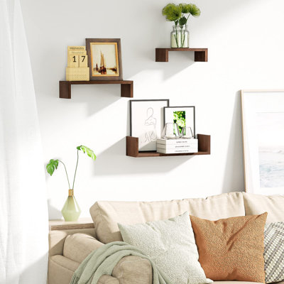Delianys U-Shaped Paulownia Floating Shelf