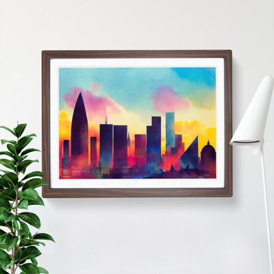 London Skyline Vol.4 Abstract 1 Piece Single Picture Frame Painting