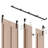 JUBEST Matte Black Steel Bi-folding Standard Double Barn Door Hardware Kit (Doors Not Included)