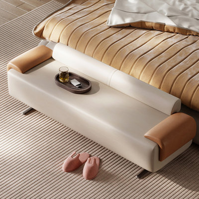 Banc de bout de lit 70,87 pouces de style italien minimaliste
