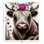 Couverture florale 1pc Highland Cow-120924804