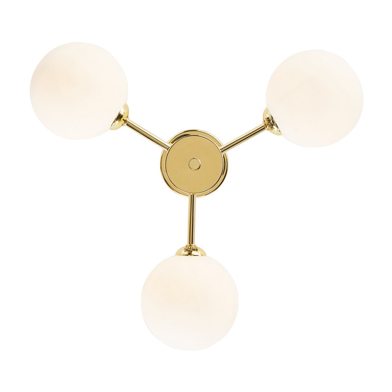 Semi Flush Mount, Polished Brass