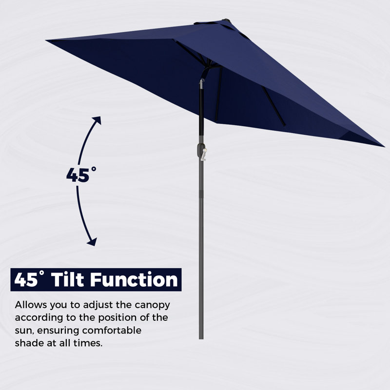 10 x 6,6 pi Parasol de patio extérieur imperméable avec protection UV, Bleu