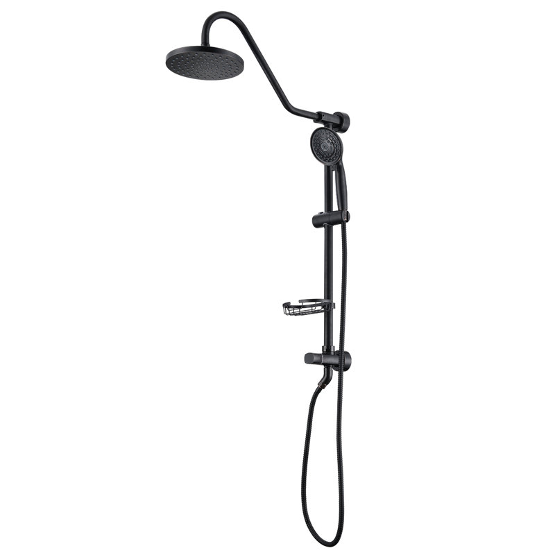 Paire de douchette et pomme de douche à main - Simule l'odeur de pluie naturelle, le ruissellement autonettoyant, l'installation murale, le regard bronze huilé, le cercle fabriqué en acier inoxydable s'envole, coule,