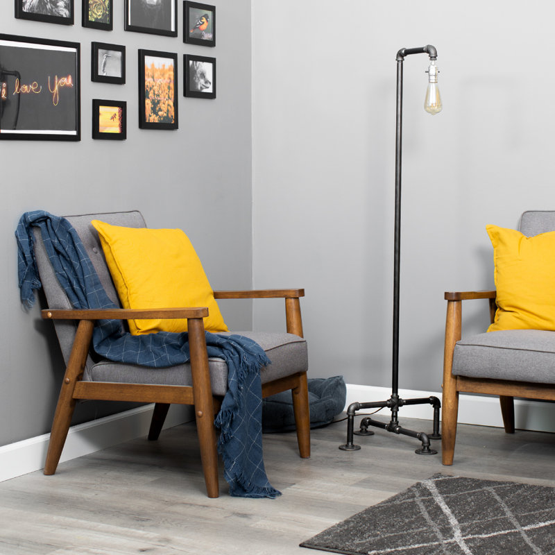 Lampe de lecture sur pied robuste avec base industrielle