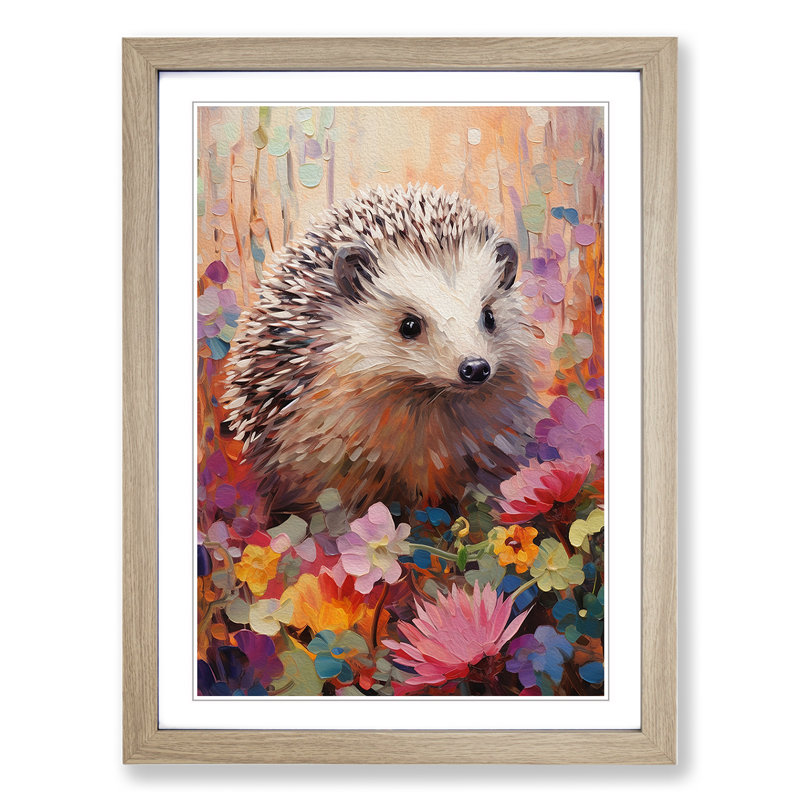 Hedgehog Impressionism - Framed Print