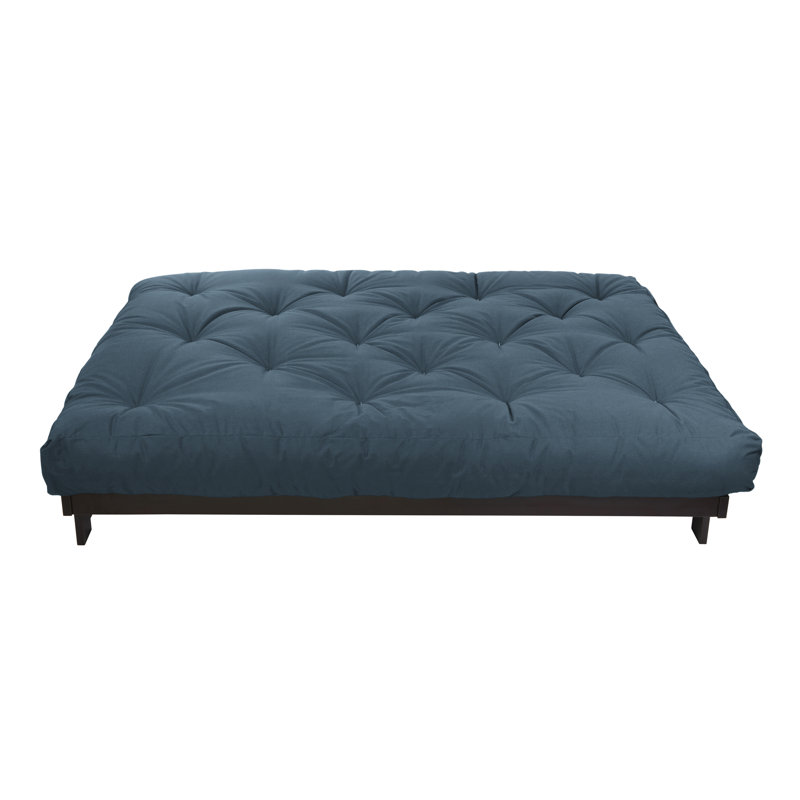 Matelas de futon en coton / mousse alvéolée 8 po Dingman, Grand, Wedgewood