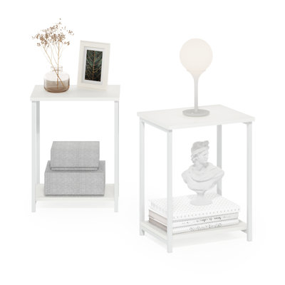 Osaro Industrial Metal Frame End Table 2 Pieces Set