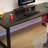 Black rectangular solid wood desk-1452694772