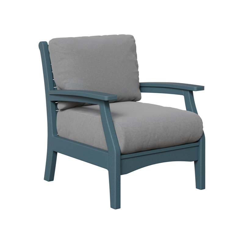 Classic Terrace Club Chair And Cushions, Tropicana Taupe, Slate