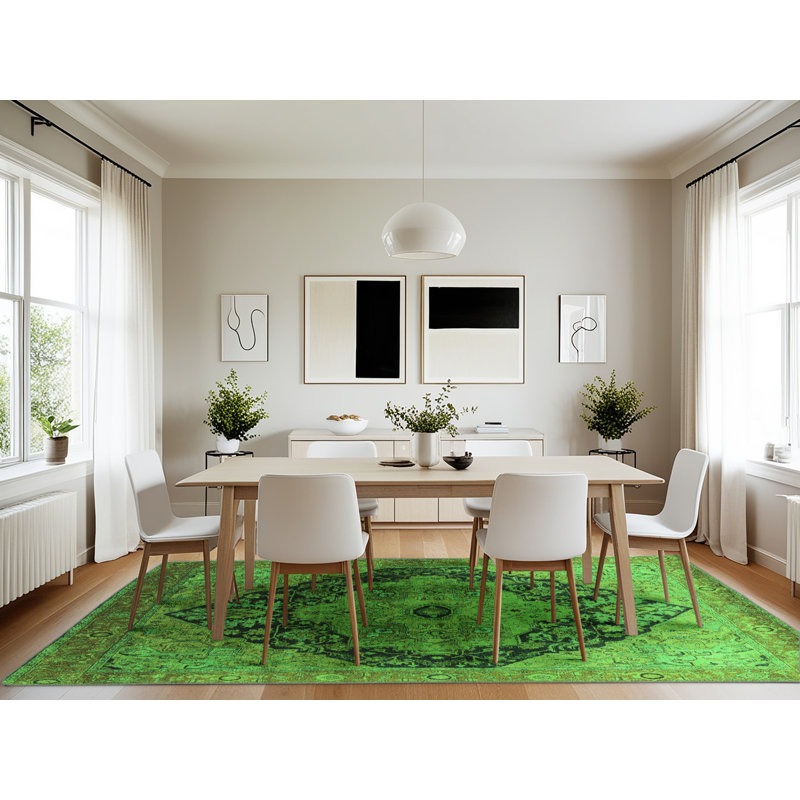 Washable Oriental Indoor Rug, Rectangle 7' x 10'