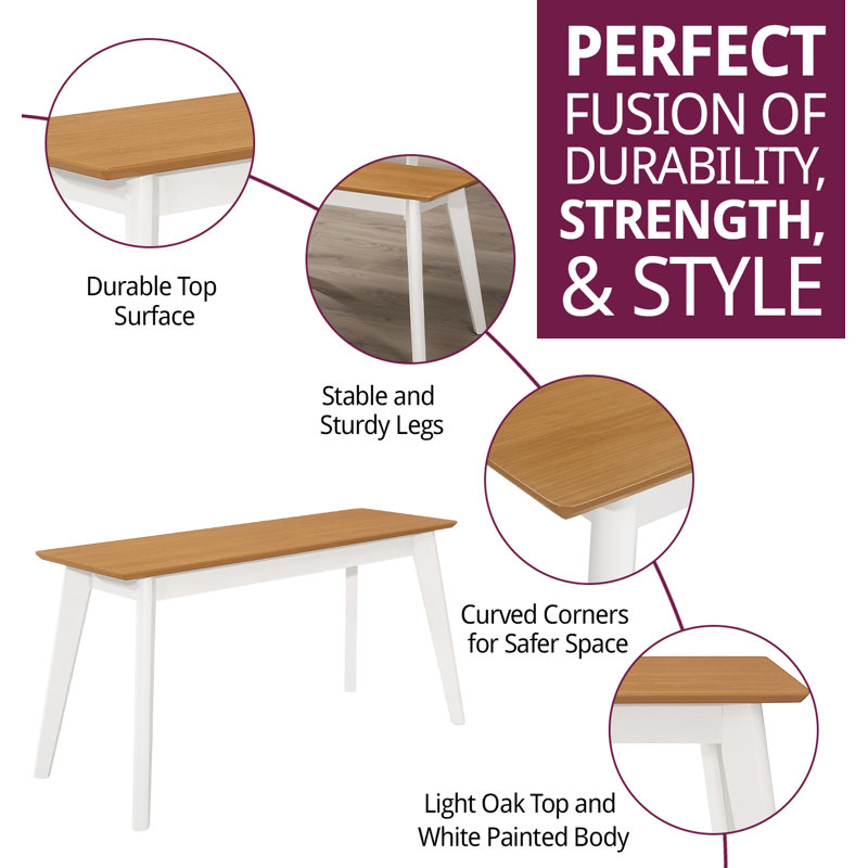 Maximo Bench, Brown/White