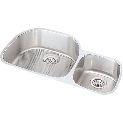 Ensemble d'évier de cuisine à double cuve encastrable L 36,25 po x l 21,125 po Lustertone