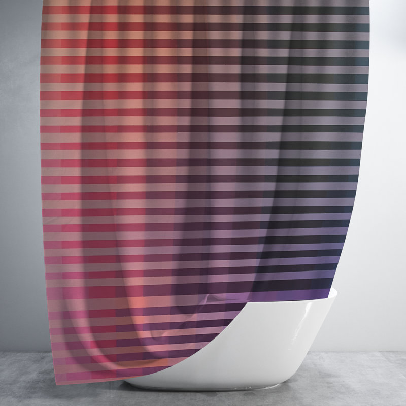 Novaflite Shower Curtain_rainbowstatic_8, 84"H x 71"W