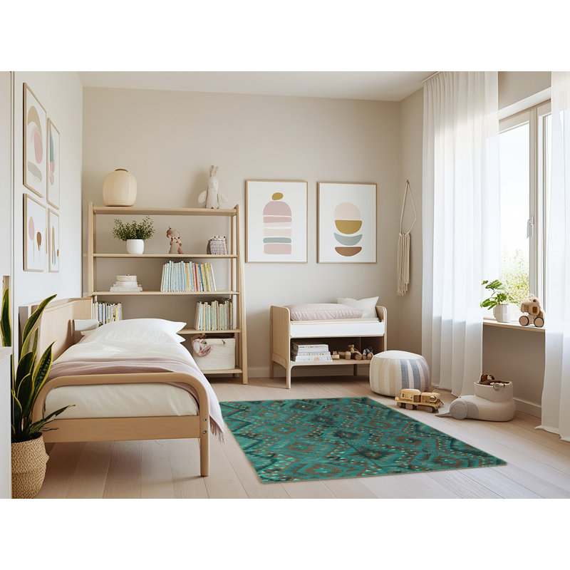 Janiha Performance Moroccan Indoor Rug, Rectangle 4' x 6'