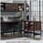 Hutch with Concealed Compartments, Brown finish