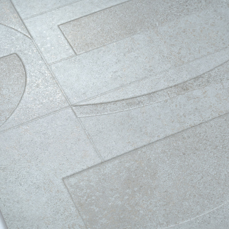 Grand carreau mural 24 po x 48 po à motif géométrique Mid-Century de 24 po x 48 po Imprint