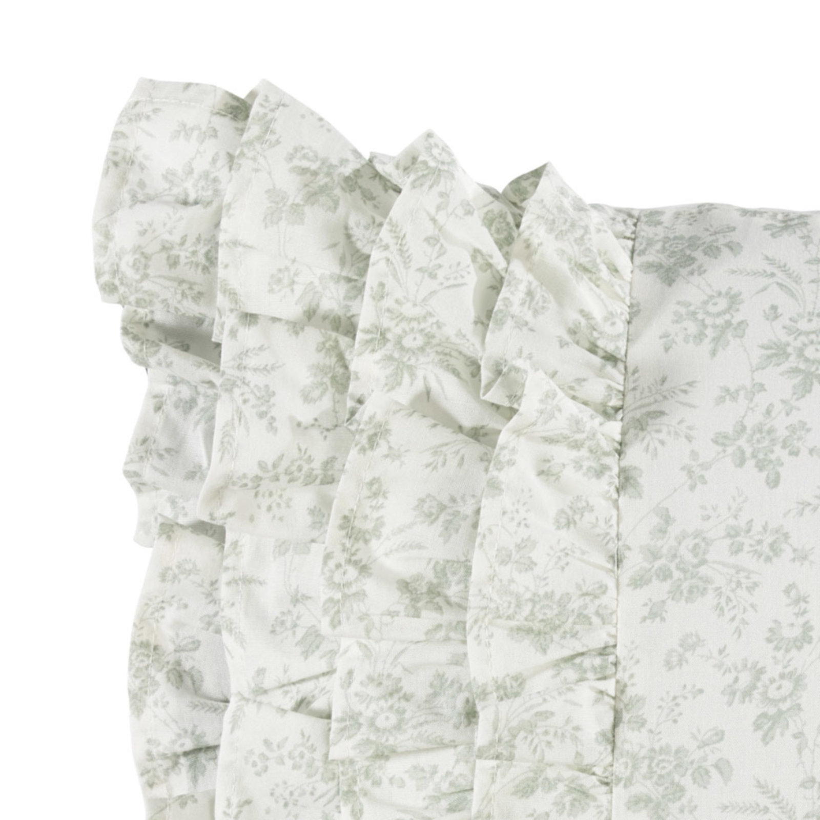 Laura Ashley Harper Green Cotton Throw Pillow