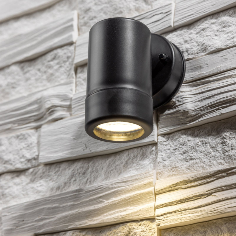 Bortman 12cm H Outdoor Wall Lantern, Black