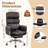 Edinson Executive Office Chair with Swing Out Armrests, Expanded Seating Space-1452072054