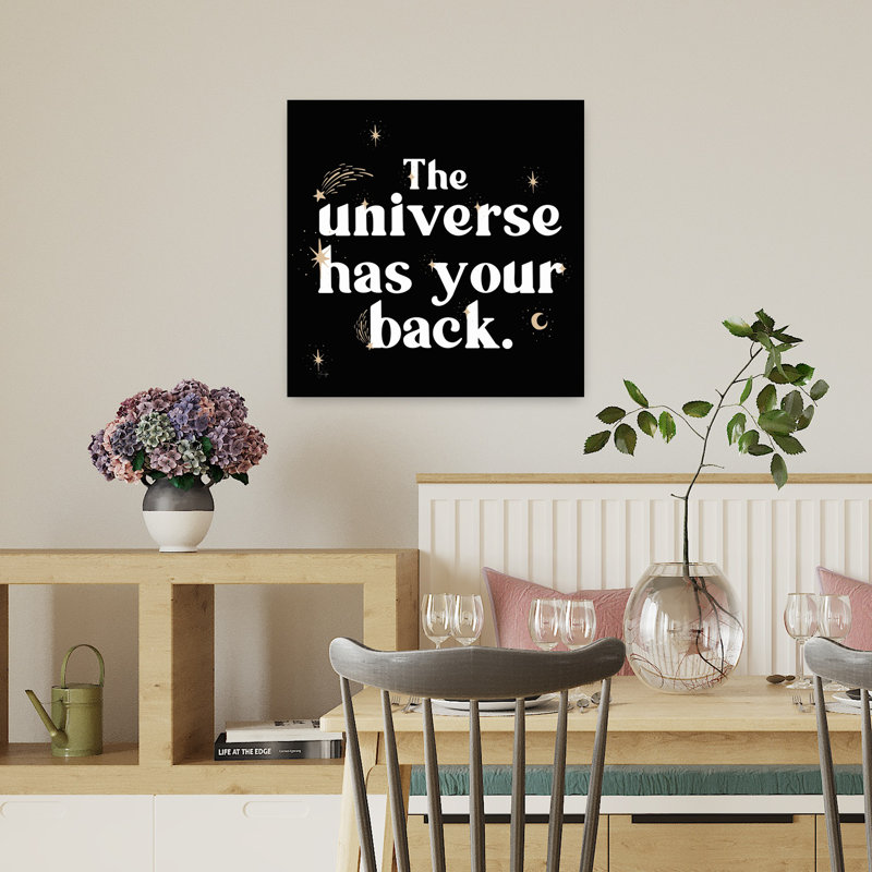 «The Universe Has Your Back», art contemporain abstrait, H 18 po x l 18 po