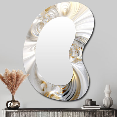 «Sifton Whirling River Dynamics Gold and White II - Abstract Spirals