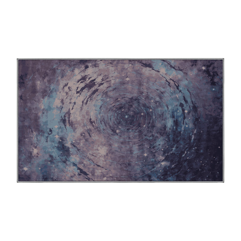 Machine Washable Purple Area Rug, Runner 2' x 4'