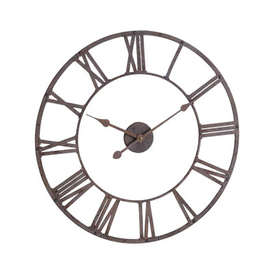 Rustic Wooden Clock With Aged Numerals And Hands
