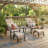 Aldos 5-Piece All Weather Outdoor Adjustable High Backrest Chaise Lounge Patio Furniture Set with Ottoman, 20" W Seat Width